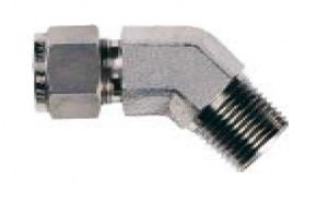 Штуцер угловой (45º) с наружной резьбой. Дюймовый диапазон