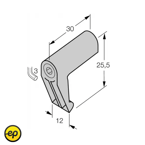 Комплектующие для цилиндров со стяжной шпилькой - KLI 1 KLEMMSTÜCK 69710 TURCK