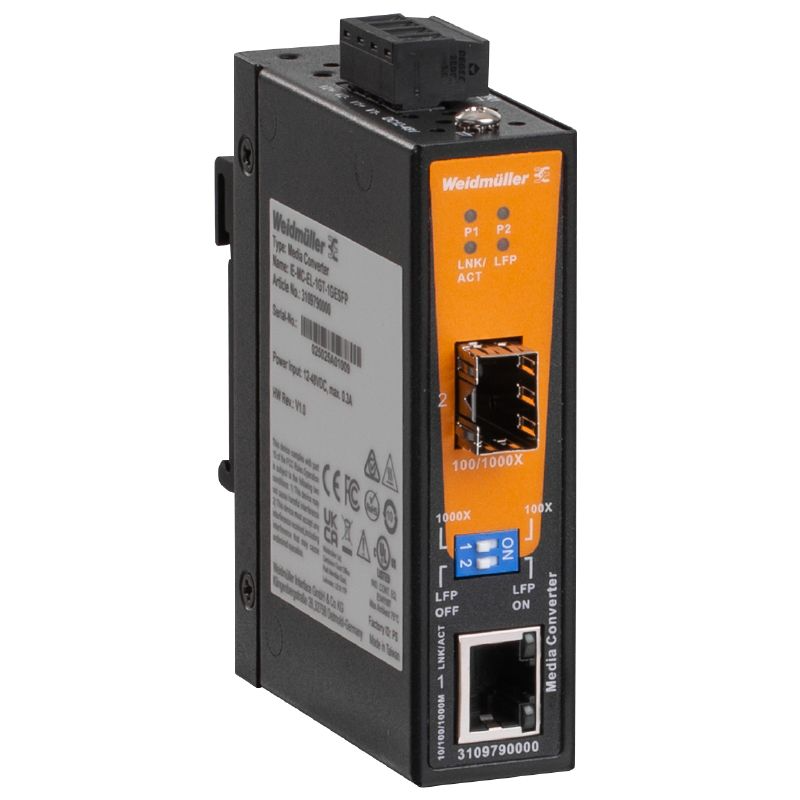 Медиаконвертер EcoLine Weidmuller IE-MC-EL-1GT-1GESFP