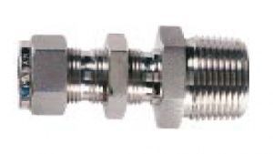 Штуцер с наружной резьбой для установки в панель. Дюймовый диапазон