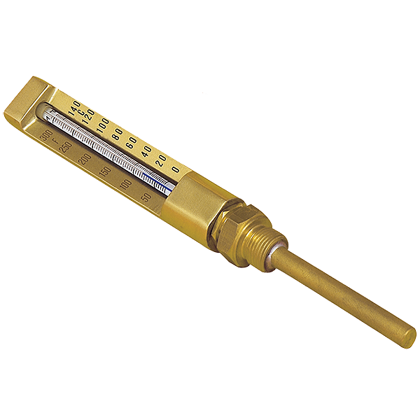 Промышленный стеклянный термометр из латуни TV606