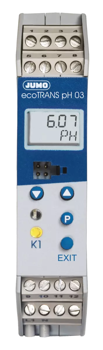 Передатчик и коммутационное устройство для измерения pH JUMO ecoTRANS pH 03