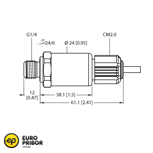 Датчик давления TURCK PT60R-2004-I2-CM2.0/O
