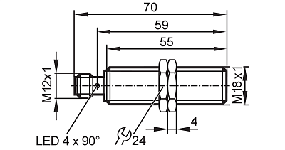 Индуктивный датчик металла IGT247 IFM, фото 2