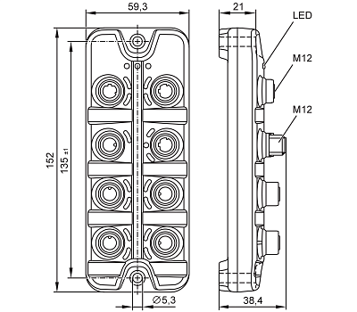 Ведущий модуль IO-Link с интерфейсом Modbus TCP AL1340 IFM, фото 2