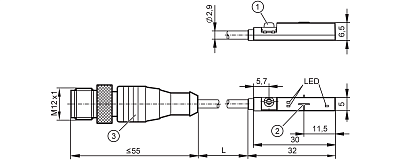 Датчик положения цилиндра с интерфейсом ввода-вывода IO-Link MK5908 IFM, фото 2