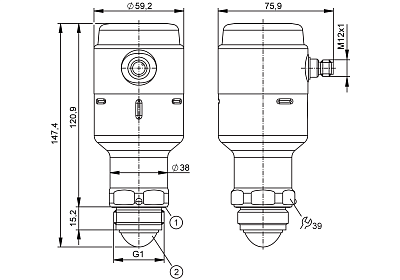 Датчик непрерывного уровня LW2120 IFM, фото 2