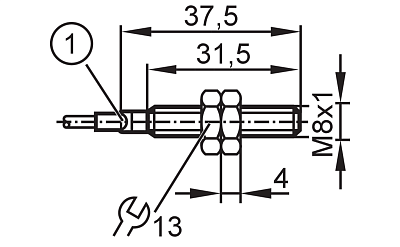 Индуктивный датчик металла IEC214 IFM, фото 2