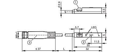 Датчик положения цилиндра с интерфейсом IO-Link MK5905 IFM, фото 2