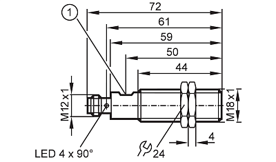 Датчик диффузного отражения с подавлением фонового шума OGH200 IFM, фото 2