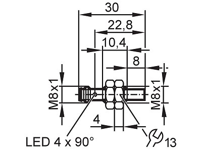 Индуктивный датчик IES220 IFM, фото 2