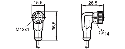 Соединительный кабель с гнездовым разъемом EVC074 IFM, фото 2
