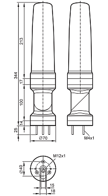 5-сегментная осветительная мачта с выходом данных IO-Link DV1501 IFM, фото 2