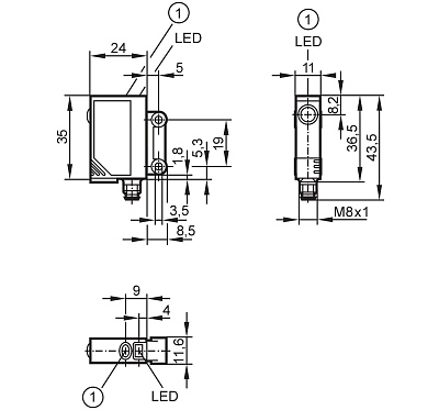 Светоотражающий лазерный датчик OJ5136 IFM, фото 2