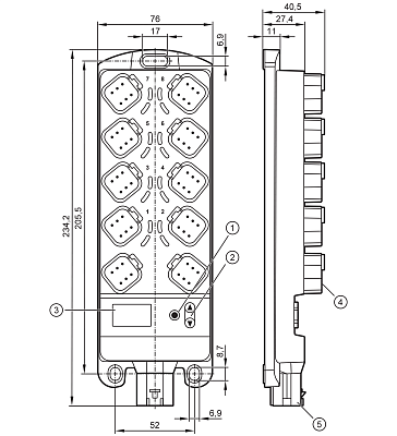 Модуль ввода/вывода для мобильных устройств CR2051 IFM, фото 2