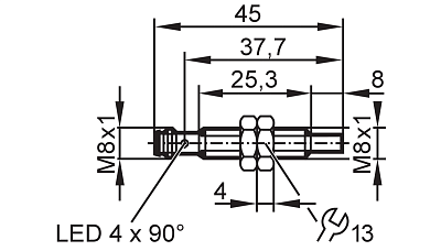 Индуктивный датчик металла IEC212 IFM, фото 2