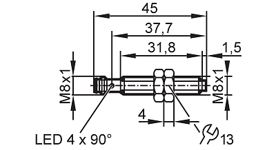 Индуктивный датчик металла IEC211 IFM, фото 2