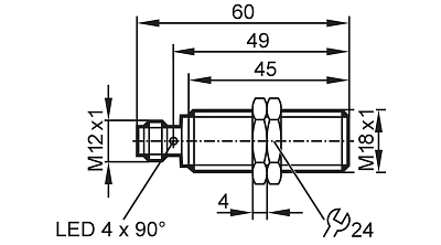 Индуктивный датчик безопасности GG762S IFM, фото 2