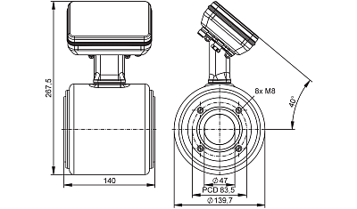 Магнитно-индуктивный расходомер SMF450 IFM, фото 2