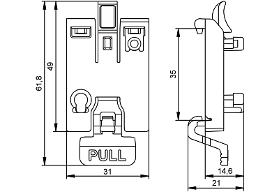Адаптер для DIN-рейки E30575 IFM, фото 2