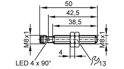 Индуктивный датчик металла IEC201 IFM, фото 2