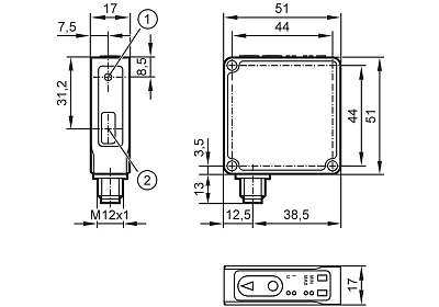 Фотоэлектрический датчик расстояния OMH553 IFM, фото 2