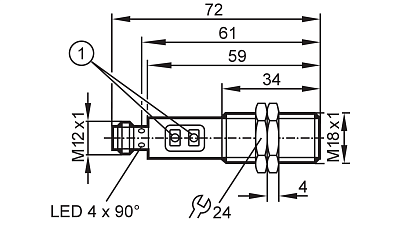 Светоотражающий лазерный датчик OGP700 IFM, фото 2
