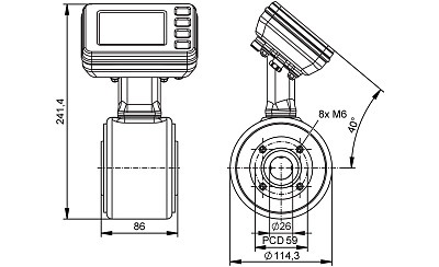 Магнитно-индуктивный расходомер SMF220 IFM, фото 2