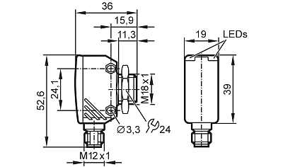 Светоотражающий датчик OGP281 IFM, фото 2