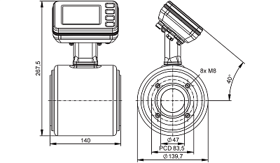 Магнитно-индуктивный расходомер SMF421 IFM, фото 2