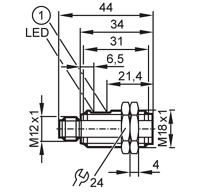 Датчик диффузного отражения OGT100 IFM, фото 2