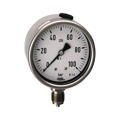 Манометр JUMO Manox из нержавеющей стали NG 100 типа 420