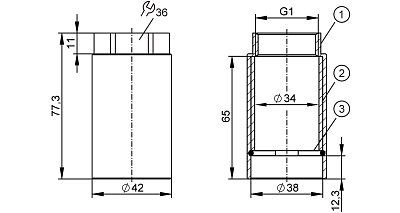 Удлинитель антенны для LW2120 E33705 IFM, фото 2