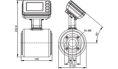 Магнитно-индуктивный расходомер SMF321 IFM, фото 2