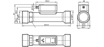 Ультразвуковой датчик расхода SU2631 IFM, фото 2