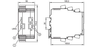 Электроника для обработки данных с датчиков вибрационной диагностики VSE150 IFM, фото 2