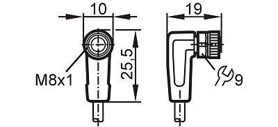 Соединительный кабель с гнездовым разъемом EVC145 IFM, фото 2