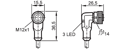 Соединительный кабель с гнездовым разъемом EVC007 IFM, фото 2