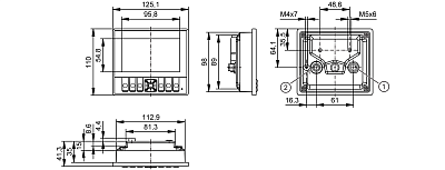 Программируемый графический дисплей для управления мобильными машинами CR1140 IFM, фото 2