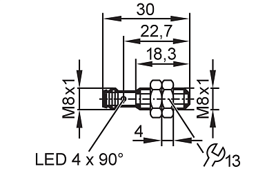 Индуктивный датчик IES223 IFM, фото 2