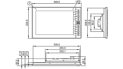Программируемый графический дисплей для управления мобильными машинами CR1204 IFM, фото 2
