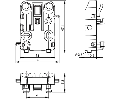 Адаптер для настенного монтажа E30576 IFM, фото 2