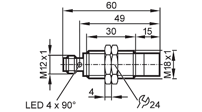 Индуктивный датчик IGP201 IFM, фото 2