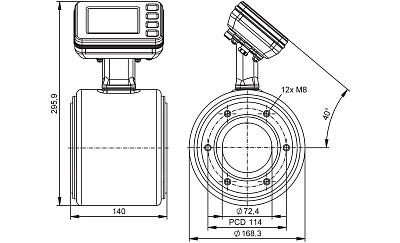 Магнитно-индуктивный расходомер SMF621 IFM, фото 2